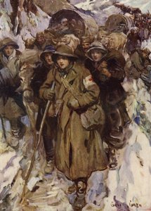 Brave Nurses in the Retreat of the Serbian Army by Cyrus Cuneo